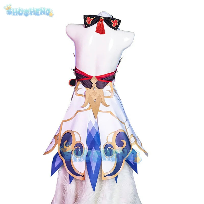 Genshin Impact Cosplay Ganyu Costume  Anime Game Gan Yu Women Halloween Party Outfit