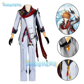 Genshin Impact Cosplay Tartaglia Ajax Costume Halloween Christmas Cos Clothing Set