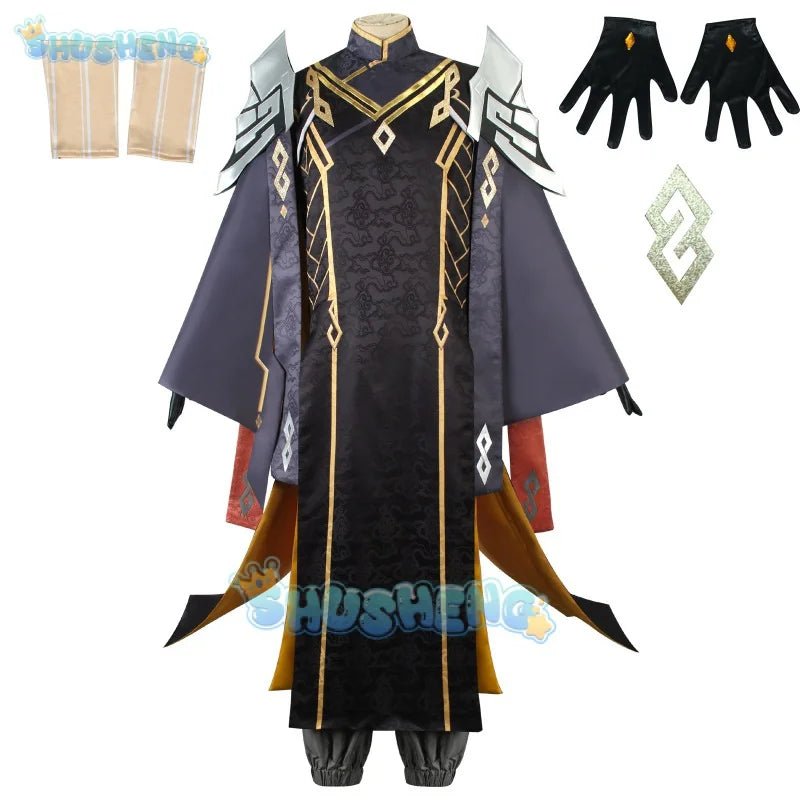 Genshin Impact Cosplay Zhong Li God Costume Zhongli Morax