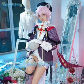 Genshin Impact Dahlia Cosplay Kostüm Mütze Uniform Shorts Handschuhe Strümpfe Vampir Heterochromia Boy Fontaine Moon City 