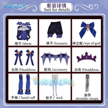 Genshin Impact Fischl cos clothing game anime cosplay costume