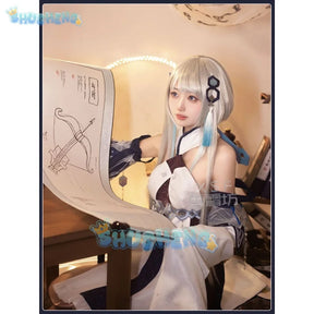 Genshin Impact Guizhong Cosplay Kostüm Frauen Anime Spiel Cos Kostüme 