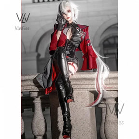 Genshin Impact Harlequin The Knave Cosplay Costume Full Set Wig Uniform Eleven Fatui Harbingers Outfit Halloween Carnival Party