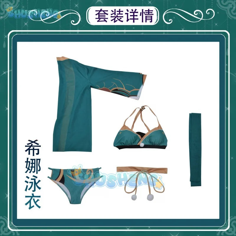 Genshin Impact HuTao Sheena Lisa cosplay costume swimwear