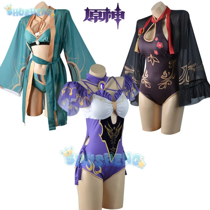 Genshin Impact HuTao Sheena Lisa cosplay costume swimwear