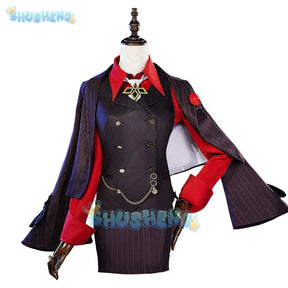 Genshin Impact Hutao Cosplay Costume ONEPLUS Collaboration Uniform Chinese Style  for Women