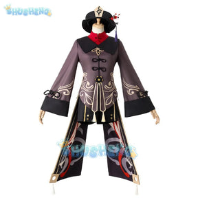 Genshin Impact Hutao Cosplay Costume Uniform Anime Game Hu Tao Chinese Style Halloween Costumes