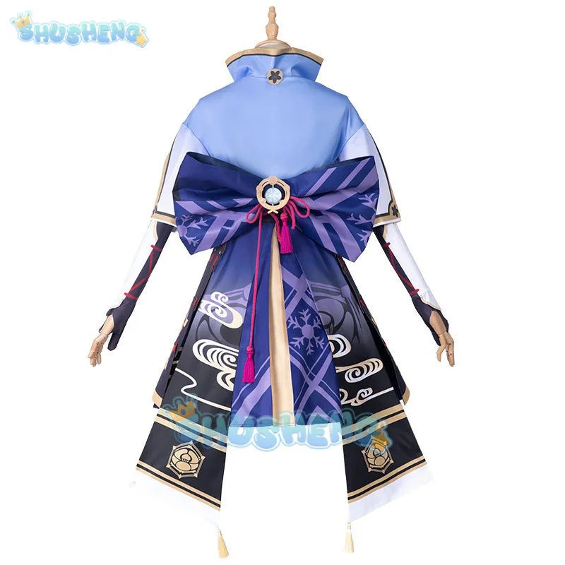 Genshin Impact Kamisato Ayaka Cosplay Kostüm Anzug Jacke Overall Kleid Langarm Uniform Set gut 