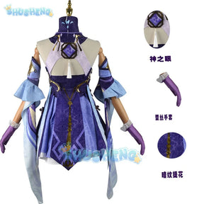 Genshin Impact Keqing cos clothing game anime cosplay costume