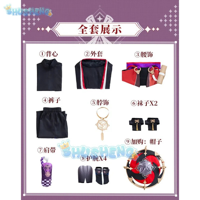 Genshin Impact Kunikuzushi Wanderer Cosplay Costume Hat COS Fancy Dress Scaramouche Balladeer