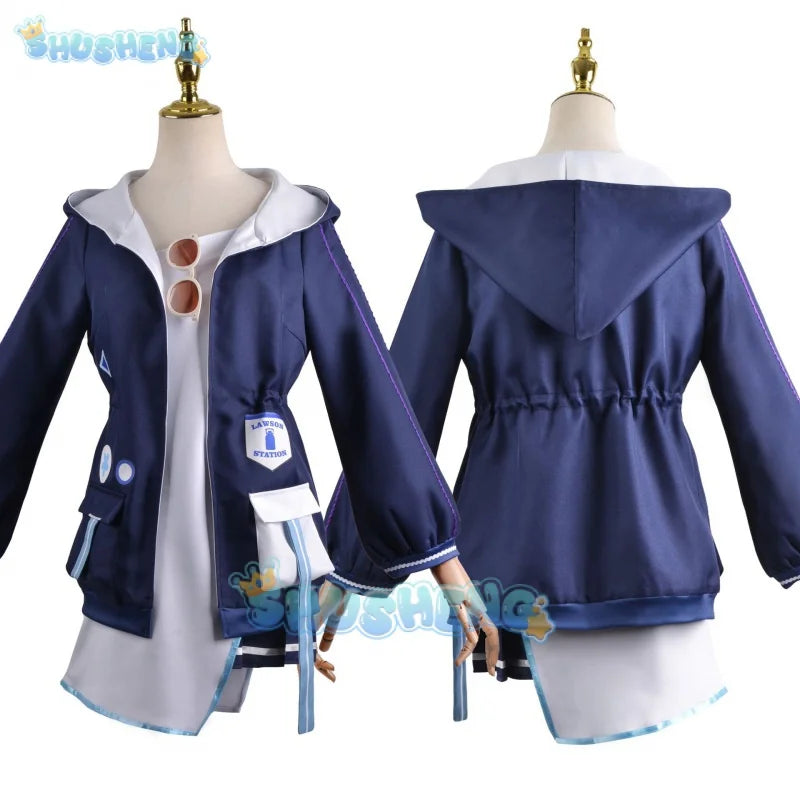 Genshin Impact Lawson Cosplay Jacket Skirt Trousers Costume Set Yoimiya Hutao Anime Uniform Halloween