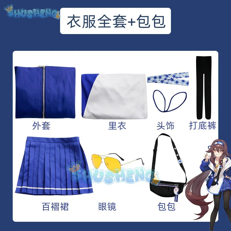 Genshin Impact Lawson Cosplay Jacke Rock Hose Kostüm Set Yoimiya Hutao Anime Uniform Halloween 