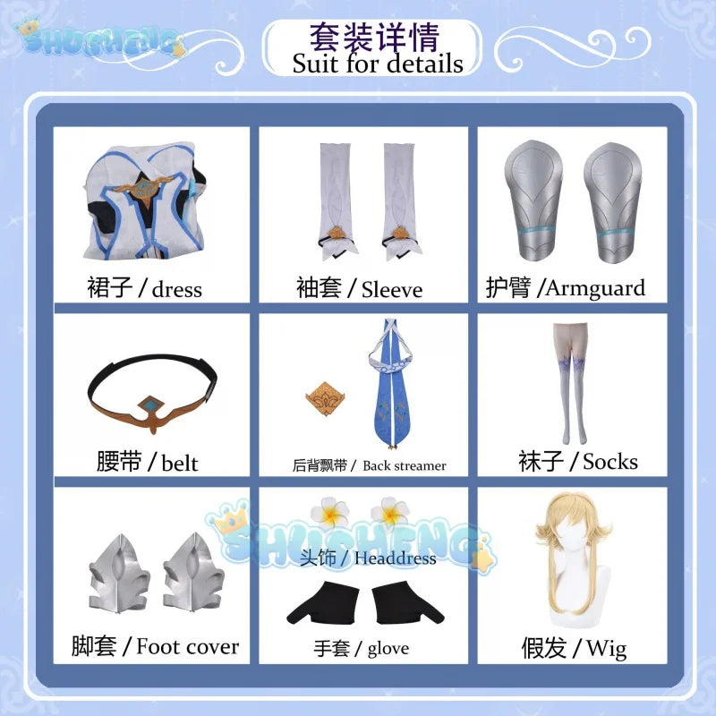 Genshin Impact Lumine cos clothing game anime cosplay costume