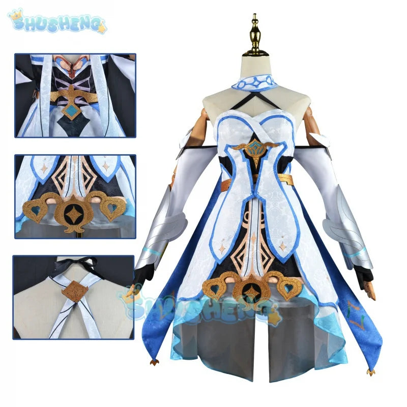 Genshin Impact Lumine Cos Kleidung Spiel Anime Cosplay Kostüm 