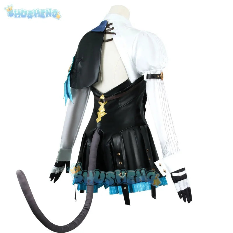 Genshin Impact Lynette Cosplay Kostüm Lynette Fontaine Halloween Komplettes Cos Set Weiblich 