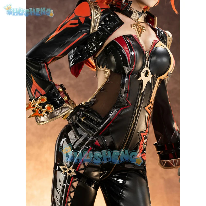 Genshin Impact Mavuika Pyro Archon Game Suit Gorgeous Jumpsuits Uniform Cosplay Costume Halloween Party Outfit Women