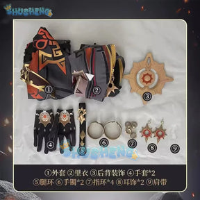 Genshin Impact Mavuika Pyro Archon Game Suit Sexy Lovely Uniform Cosplay Costume Halloween Party Role Play Outfit Women