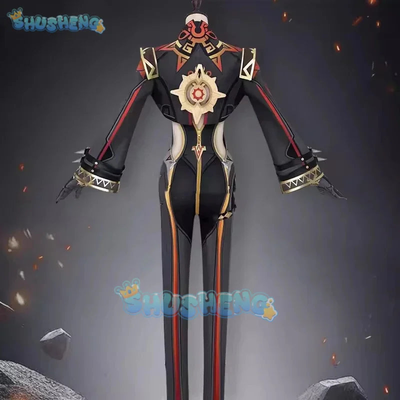 Genshin Impact Mavuika Pyro Archon Game Suit Sexy Lovely Uniform Cosplay Costume Halloween Party Role Play Outfit Women