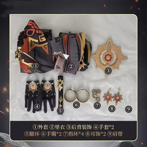 Genshin Impact Mavuika Pyro Archon Game Suit Sexy Lovely Uniform Cosplay Costume Halloween Party Role Play Outfit Women