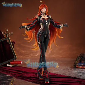 Genshin Impact Mavuika Pyro Archon Game Suit Slim Jumpsuits Uniform Cosplay Costume Halloween Party Outfit Women Shusheng