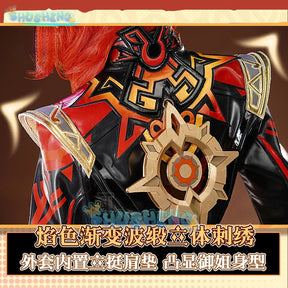 Genshin Impact Mavuika Pyro Archon Game Suit Slim Jumpsuits Uniform Cosplay Costume Halloween Party Outfit Women Shusheng