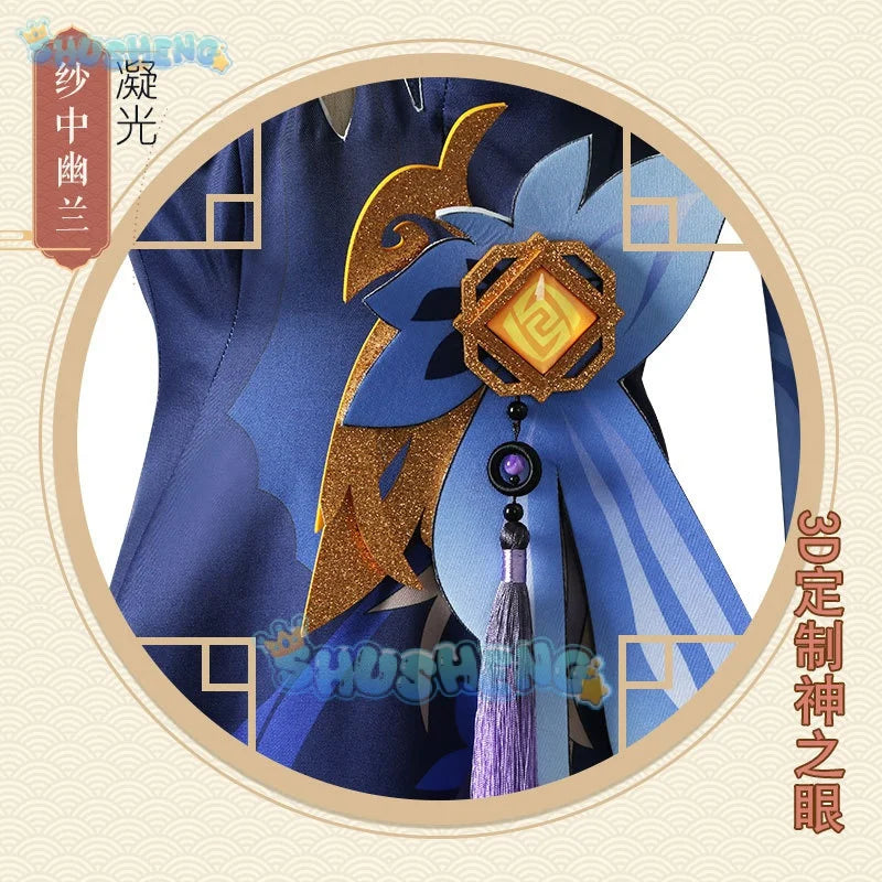 Genshin Impact Ningguang Latern Rite Neues Outfit Abendgarderobe Cosplay-Kostüm 