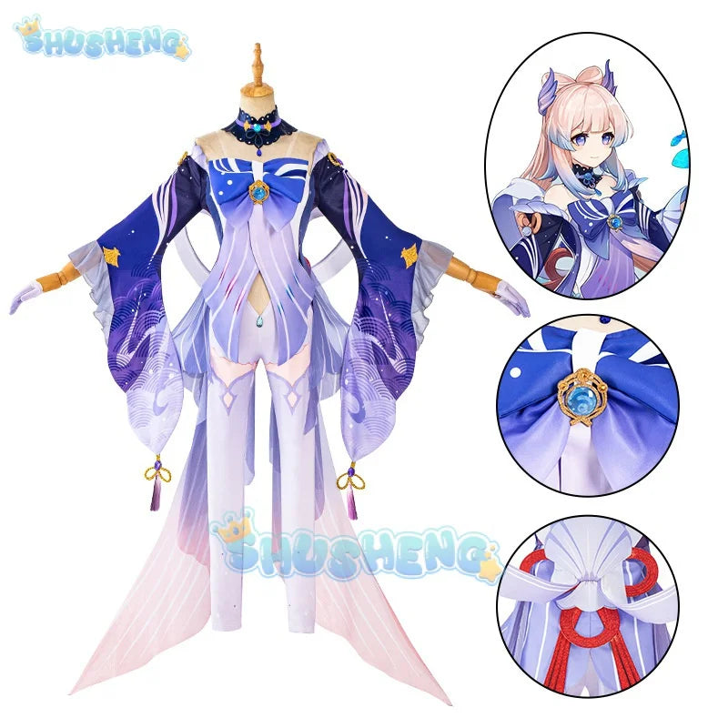 Genshin Impact Sangonomiya Kokomi Cosplay Costume Sexy Women Halloween Party Fancy Dress