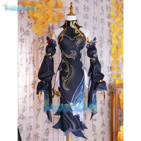 Genshin Impact Shenhe Frostflower Dew Cosplay Neue Outfits Laternenritus Cosplay-Kostüm 