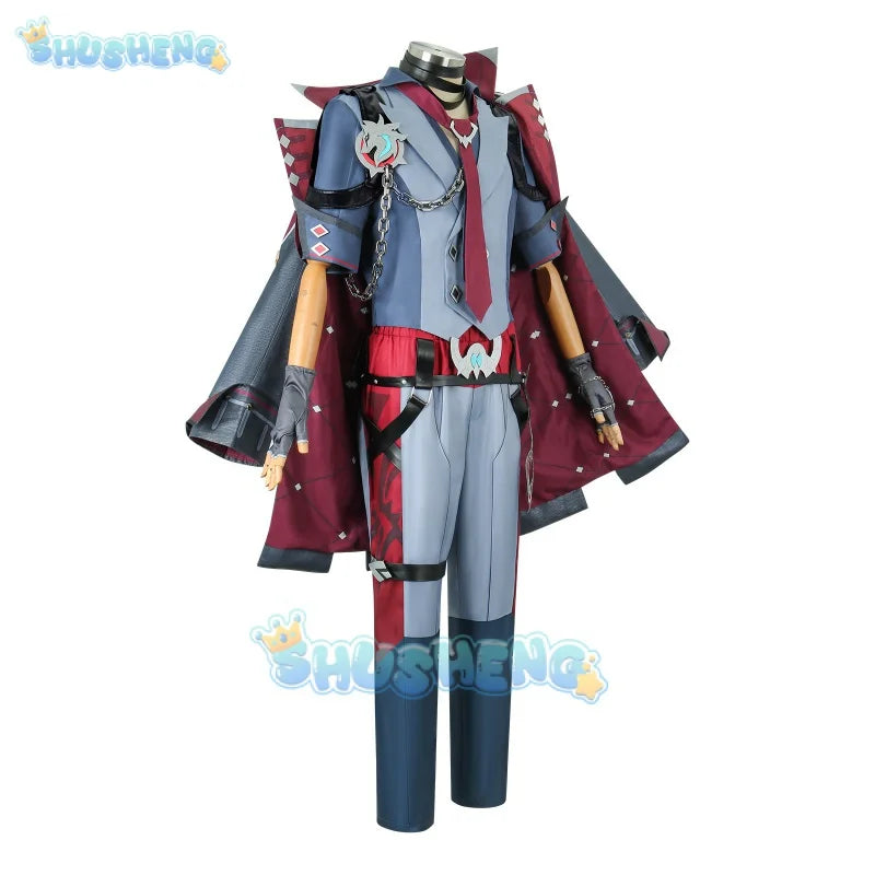 Genshin Impact Wriothesley Cosplay Fontaine Wardenry Cos Anime Game Costume Full Set