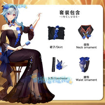 Genshin Impact Xiao Zhongli Tartaglia Albedo Diona Eula Ganyu Symphony Concert Cosplay Set Anime Game Characters Same Clothing