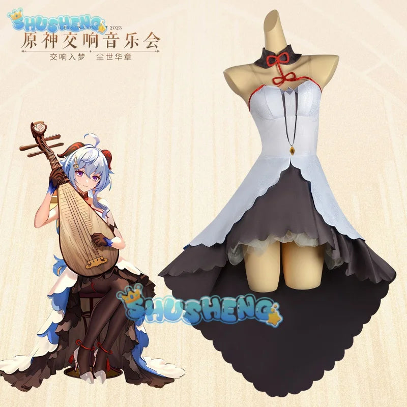 Genshin Impact Xiao Zhongli Tartaglia Albedo Diona Eula Ganyu Symphony Concert Cosplay Set Anime Game Characters Same Clothing