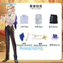 Genshin Impact Xiao Zhongli Tartaglia Albedo Diona Eula Ganyu Symphony Concert Cosplay Set Anime Game Characters Same Clothing