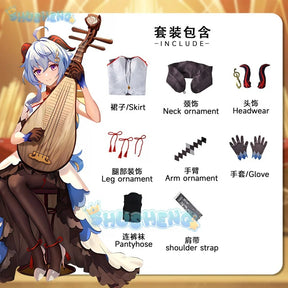 Genshin Impact Xiao Zhongli Tartaglia Albedo Diona Eula Ganyu Symphony Concert Cosplay Set Anime Game Characters Same Clothing