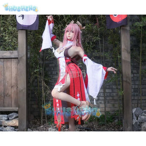 Genshin Impact Yae Miko Cosplay Costume Game Halloween Party Costumes