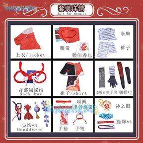 Genshin Impact Yoimiya cos clothing game anime cosplay costume