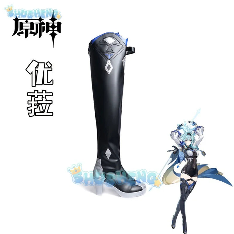 Genshin Impact cos Eula cosplay Anime game character shoes