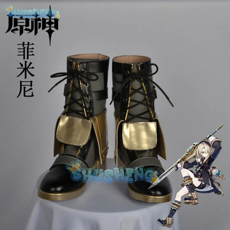 Genshin Impact Cos Freminet Cosplay Anime Spiel Charakter Schuhe 