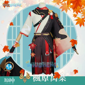 Genshin Impact cos Kaedehara Kazuha Cosplay Costume Suit Set Game Halloween Party