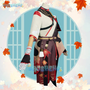 Genshin Impact cos Kaedehara Kazuha Cosplay Costume Suit Set Game Halloween Party