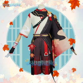 Genshin Impact cos Kaedehara Kazuha Cosplay Costume Suit Set Game Halloween Party