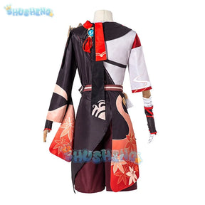 Genshin Impact cos Kaedehara Kazuha Cosplay Costume Suit Set Halloween Party