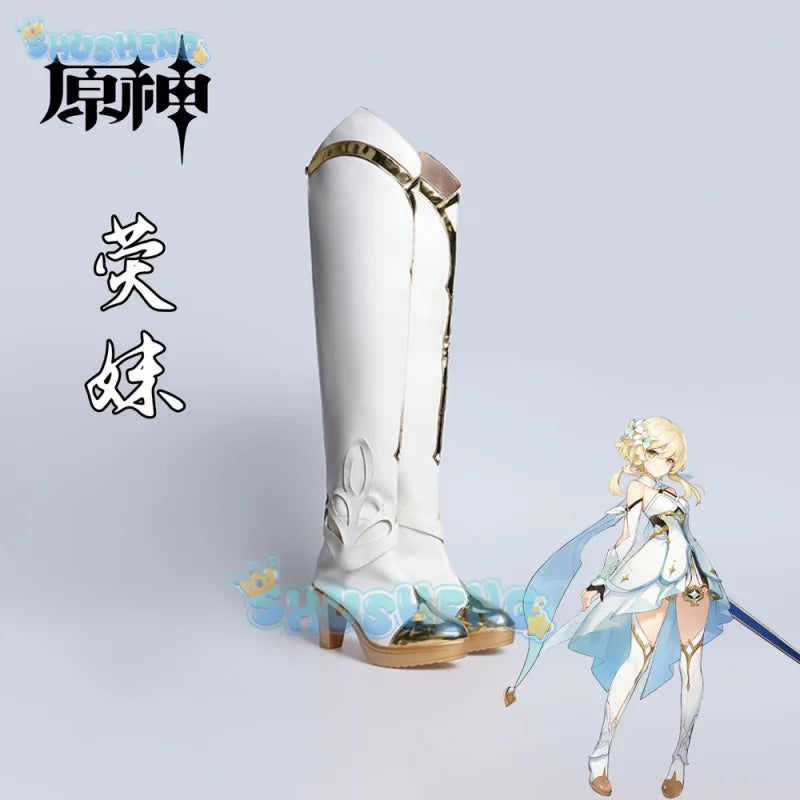 Genshin Impact Cos Lumine Cosplay Anime Spiel Charakter Schuhe 