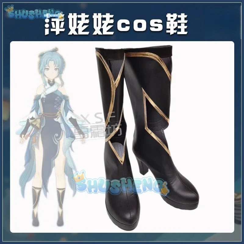 Genshin Impact cos Madame Ping Cosplay Anime character prop shoes