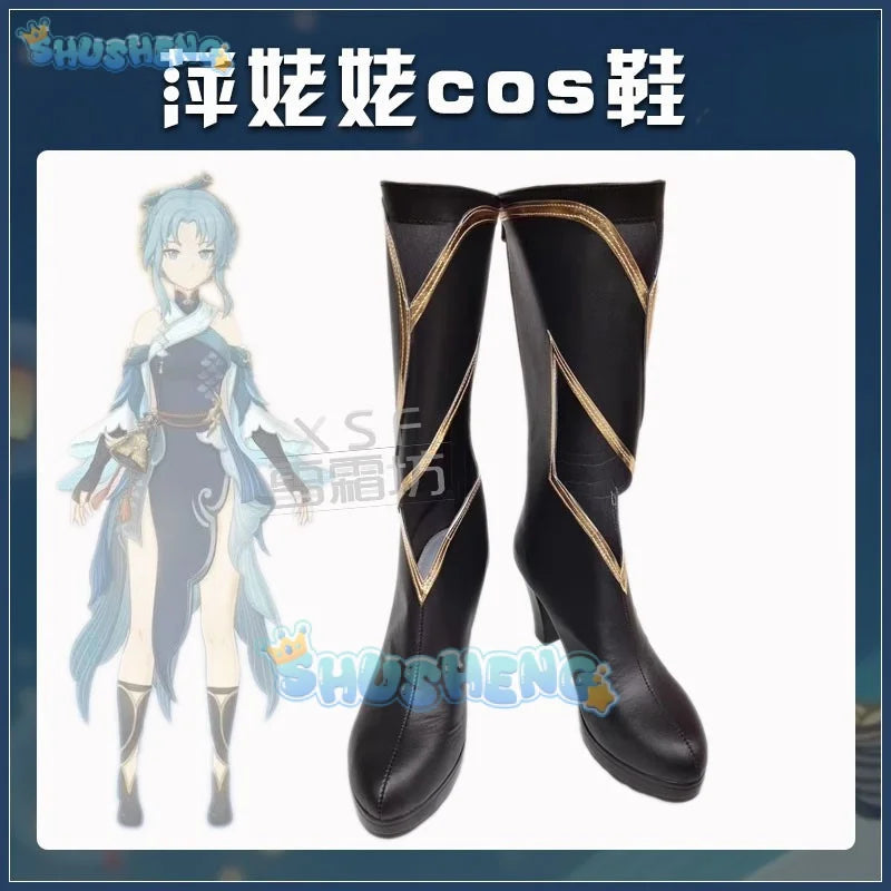 Genshin Impact cos Madame Ping Cosplay Anime character prop shoes