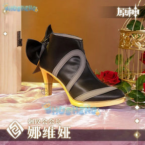 Genshin Impact Cos Navia Cosplay Anime Spiel Charakter Schuhe 