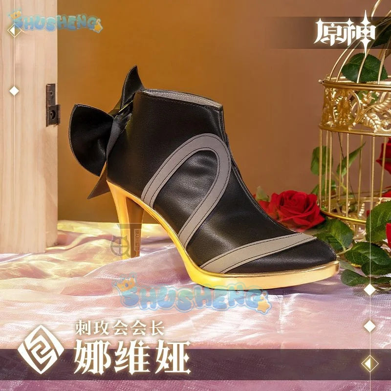 Genshin Impact cos Navia cosplay Anime game character shoes