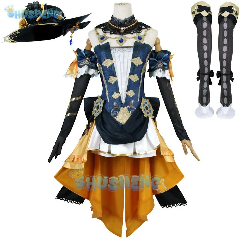 Genshin Impact cos Navia cosplay Full set of game costumes for women