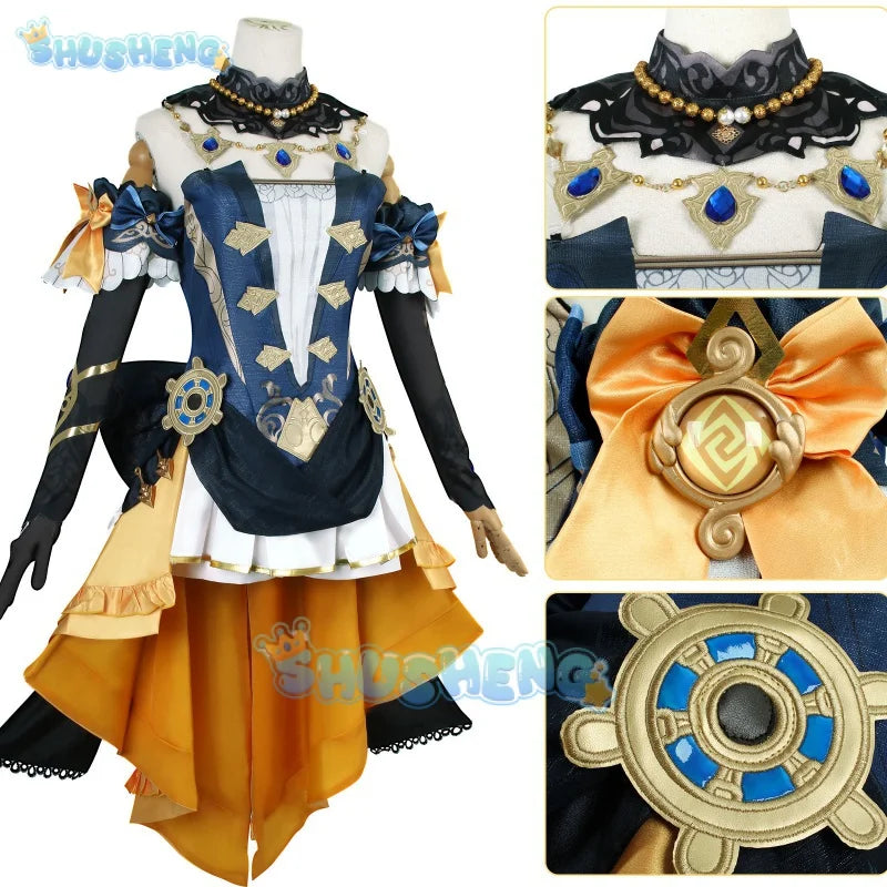 Genshin Impact cos Navia cosplay Full set of game costumes for women