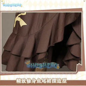 Genshin Impact cos Ningguang Pizza Hut Joint Cosplay Clothing Perfect Restoration