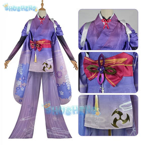 Genshin Impact cos Raiden Ei and Raiden Makoto cosplay clothing game anime cosplay costume